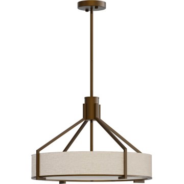 Open Design OR85648 - Luster na štangu DORETTO 4xE27/15W/230V Ø 50 cm smeđa/bež