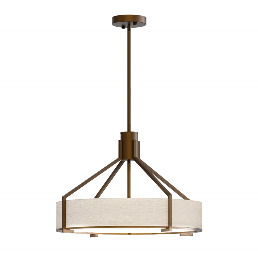 Open Design OR85648 - Luster na štangu DORETTO 4xE27/15W/230V Ø 50 cm smeđa/bež