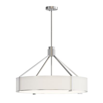 Open Design OR85655 - Luster na štapu DORETTO 6xE27/15W/230V Ø 70 cm matirani krom/bijela
