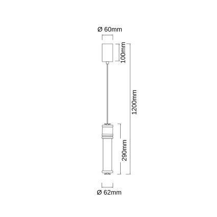 Open Design OR85730 - LED luster na sajli OMI LED/10W/230V, sjajni krom