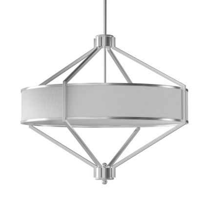 Open Design OR85822 - Luster na šipci ZUNDO 4xE27/15W/230V matirani krom/bijela