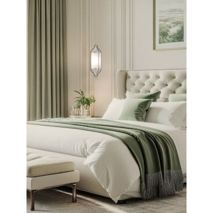 Open Design OR85853 - Luster na štangu ZUNDO 1xE27/15W/230V matni krom/bijela