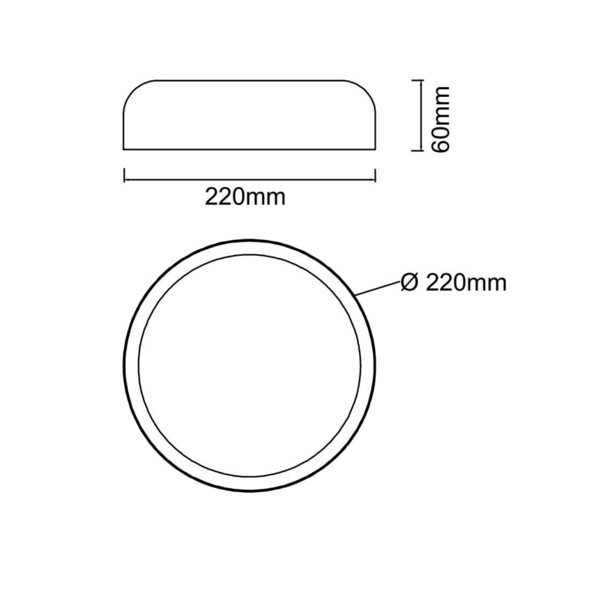 Open Design OR85938 - LED stropna svjetiljka CEDRONE, 14 W, 230 V, 3000/4500/6500 K, Ø 22 cm, u bež boji