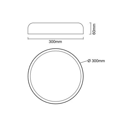 Open Design OR85945 - LED stropna svjetiljka CEDRONE LED/25W/230V 3000/4500/6500K Ø 30 cm bijela