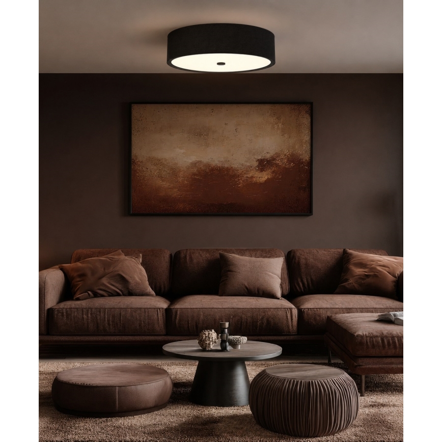 Open Design OR86591 - Stropna svjetiljka ZALINDRO 6xE27/15W/230V Ø 74,5 cm crna