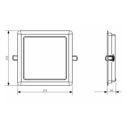 Opple 26667 - LED Ugradbena svjetiljka za kupaonicu LED/24W/230V 4000K IP44