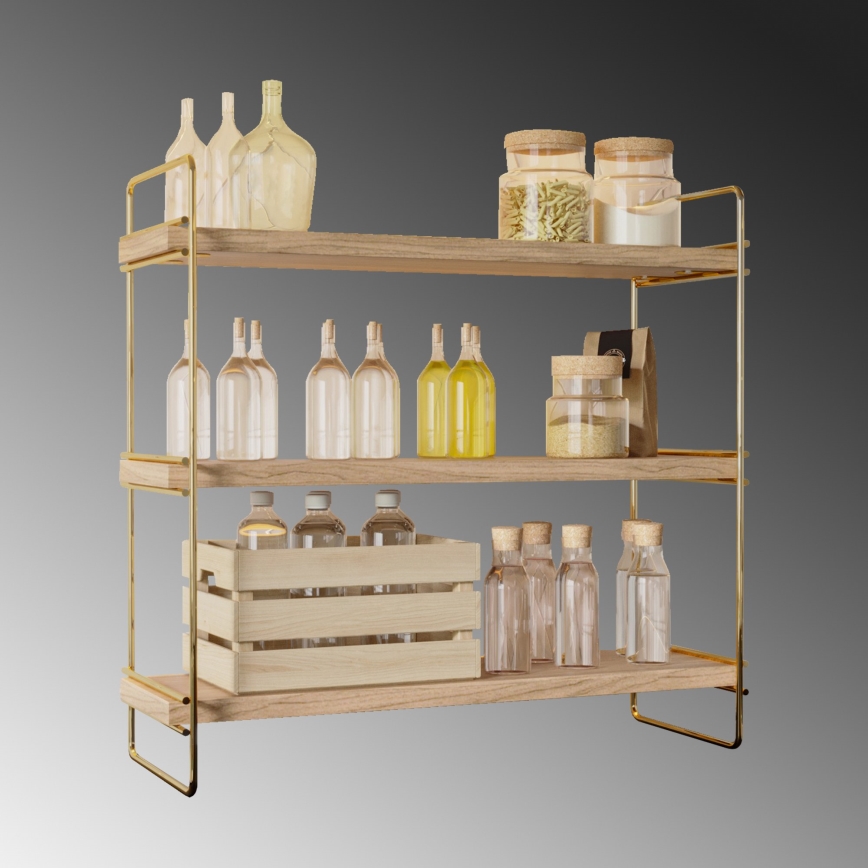Organizator polica 45x40 cm zlatna/smeđa