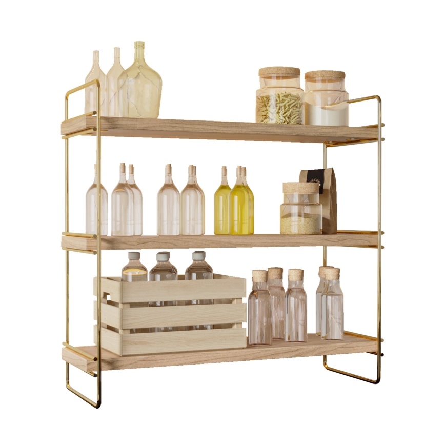 Organizator polica 45x40 cm zlatna/smeđa