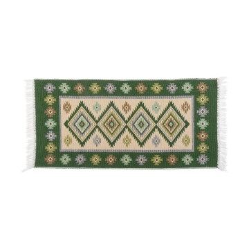 Orijentalni tepih KILIM 80x150 cm, zelene boje