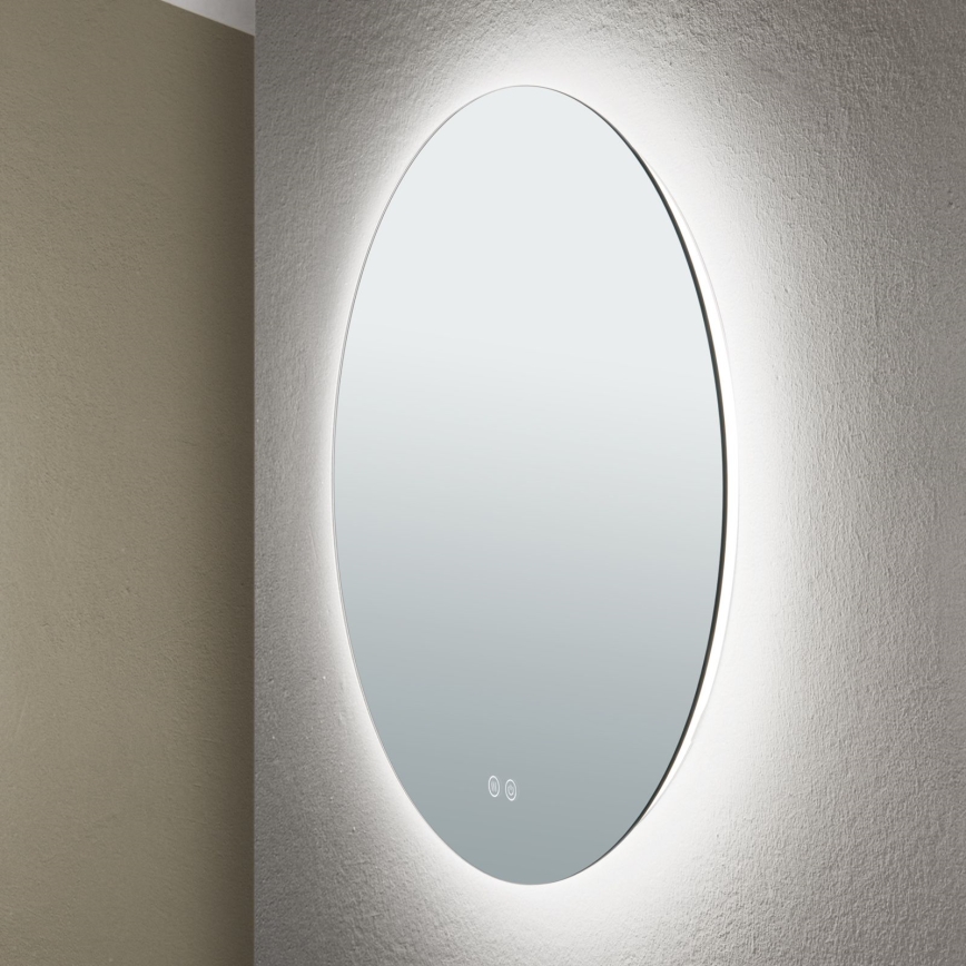 LED Kupaonsko grijano zidno ogledalo s pozadinskim osvjetljenjem FOCUS LED/25W/230V 3000/4200/6000K pr. 60 cm IP44