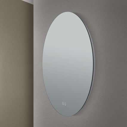 LED Kupaonsko grijano zidno ogledalo s pozadinskim osvjetljenjem FOCUS LED/25W/230V 3000/4200/6000K pr. 60 cm IP44