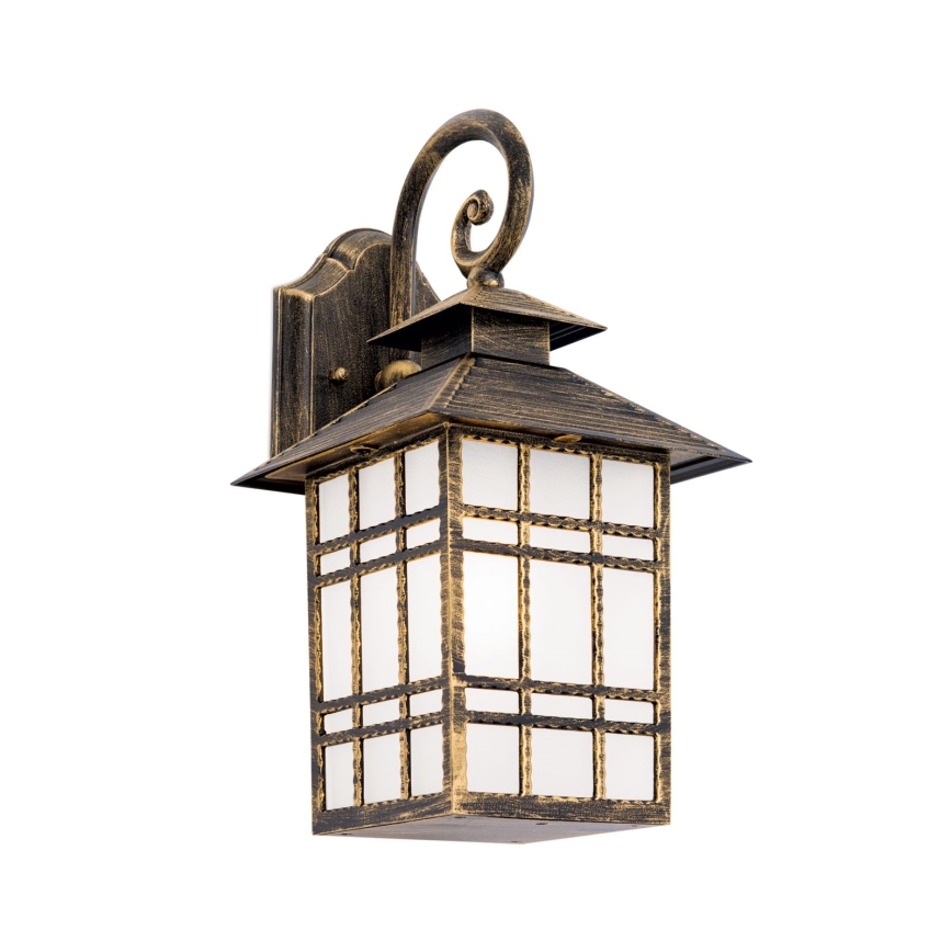 Vanjska zidna lampa KIKO 1xE27/11W/230V IP44 bronca/patina
