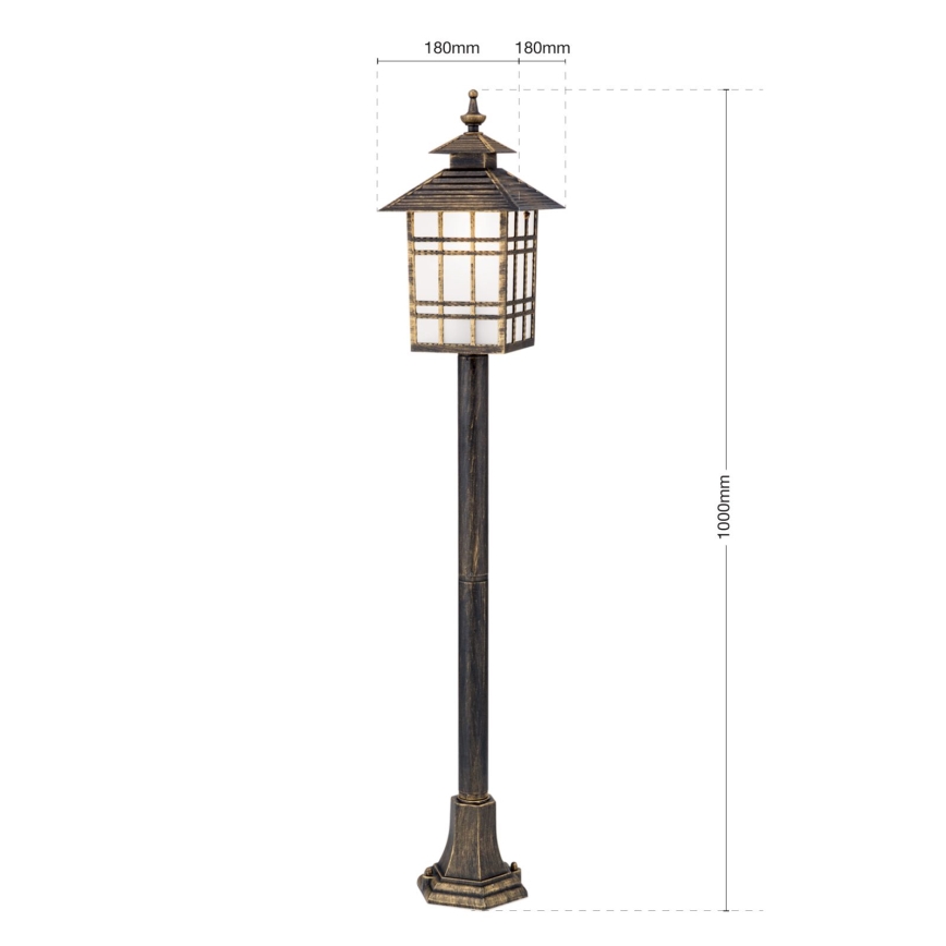 Vanjska lampa KIKO 1xE27/11W/230V IP44 bronca/patina