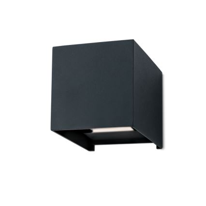 LED Vanjska zidna svjetiljka CUBE 2xLED/3W/230V IP54 antracit