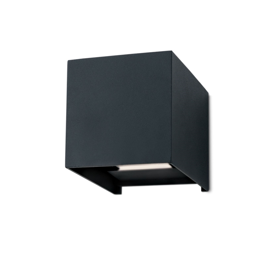 LED Vanjska zidna svjetiljka CUBE 2xLED/3W/230V IP54 antracit