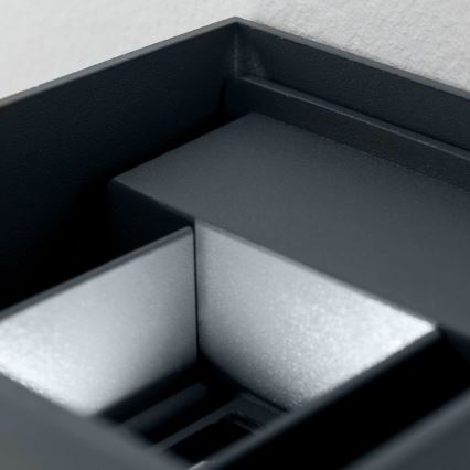 LED Vanjska zidna svjetiljka CUBE 2xLED/3W/230V IP54 antracit