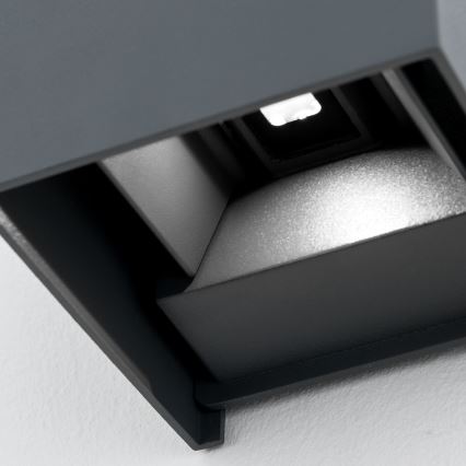 LED Vanjska zidna svjetiljka CUBE 2xLED/3W/230V IP54 antracit