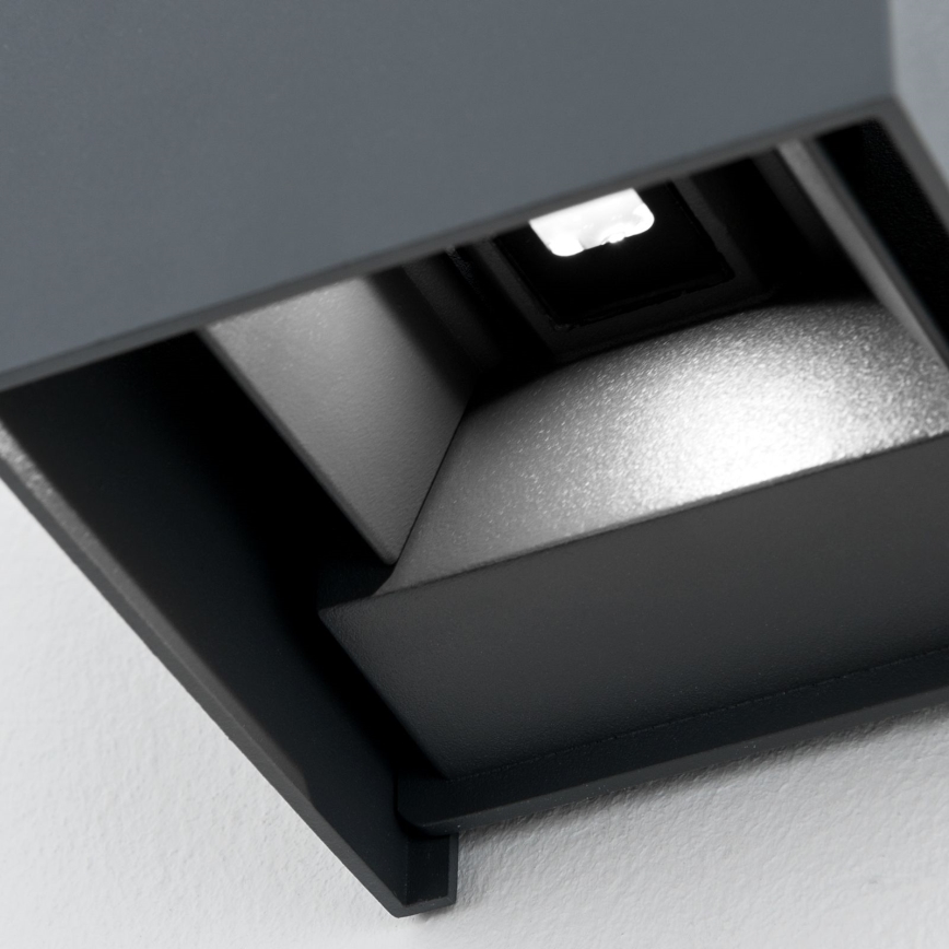 LED Vanjska zidna svjetiljka CUBE 2xLED/3W/230V IP54 antracit