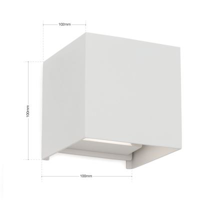 LED Vanjska zidna svjetiljka CUBE 2xLED/3W/230V IP54 bijela