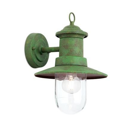 Vanjska zidna lampa LEONIE 1xE27/60W/230V IP44 zelena