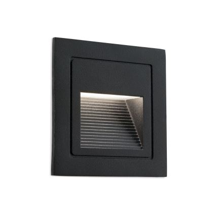 LED Ugrađena svjetiljka LORO LED/2W/230V IP65 crna