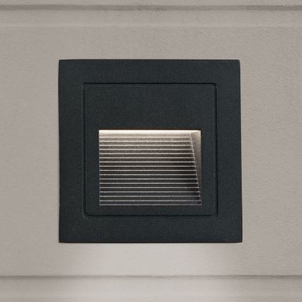 LED Ugrađena svjetiljka LORO LED/2W/230V IP65 crna