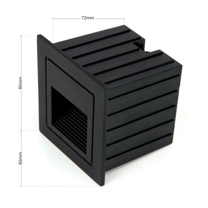 LED Ugrađena svjetiljka LORO LED/2W/230V IP65 crna