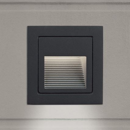 LED Ugradbena svjetiljka LORO LED/2W/230V IP65 antracit