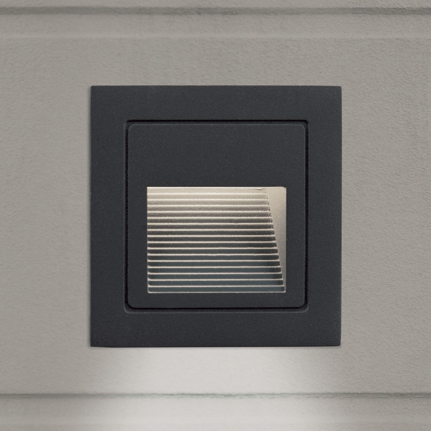 LED Ugradbena svjetiljka LORO LED/2W/230V IP65 antracit