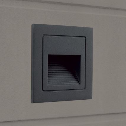 LED Ugradbena svjetiljka LORO LED/2W/230V IP65 antracit