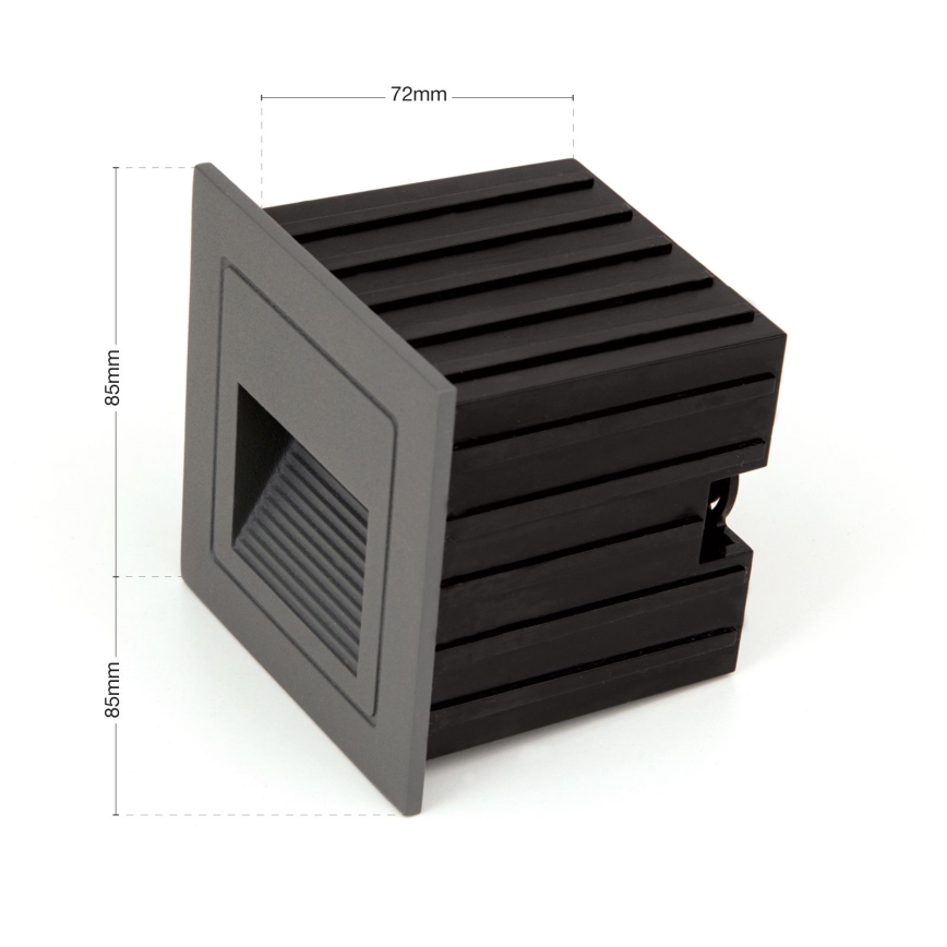 LED Ugradbena svjetiljka LORO LED/2W/230V IP65 antracit