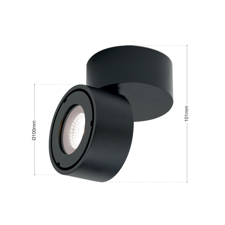 LED Prigušiva kupaonska reflektorska svjetiljka HARVEY LED/15W/230V IP65 crna