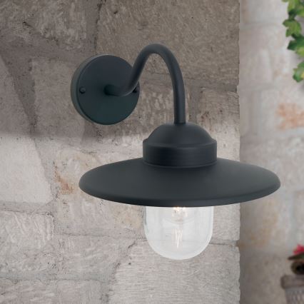 Vanjska zidna lampa EDWARD 1xE27/60W/230V IP44 crna