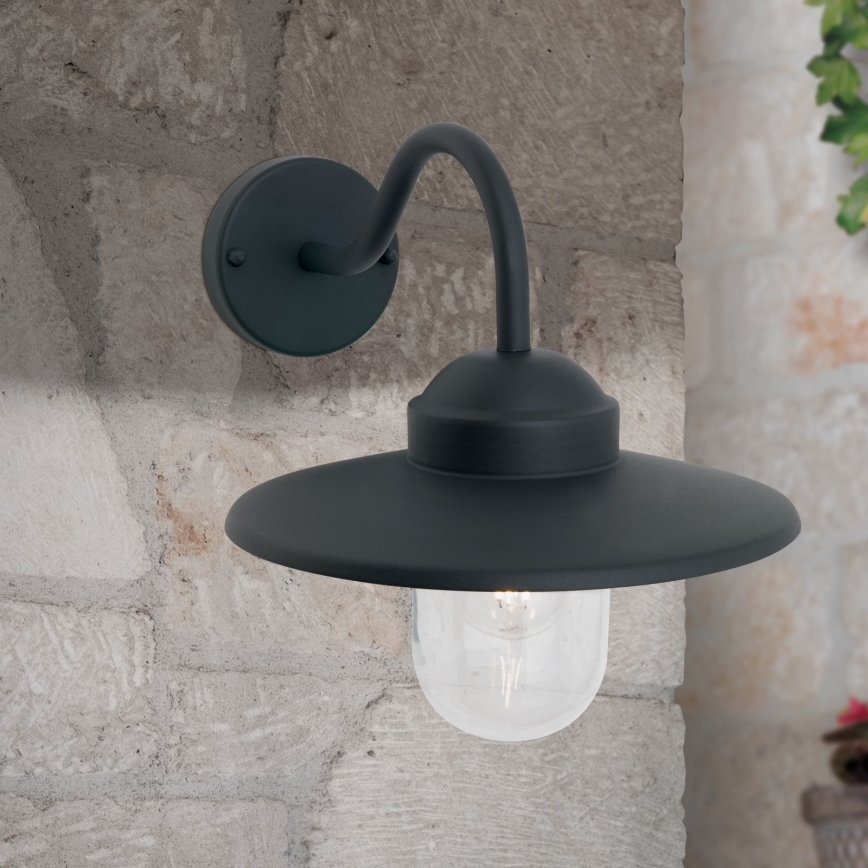 Vanjska zidna lampa EDWARD 1xE27/60W/230V IP44 crna