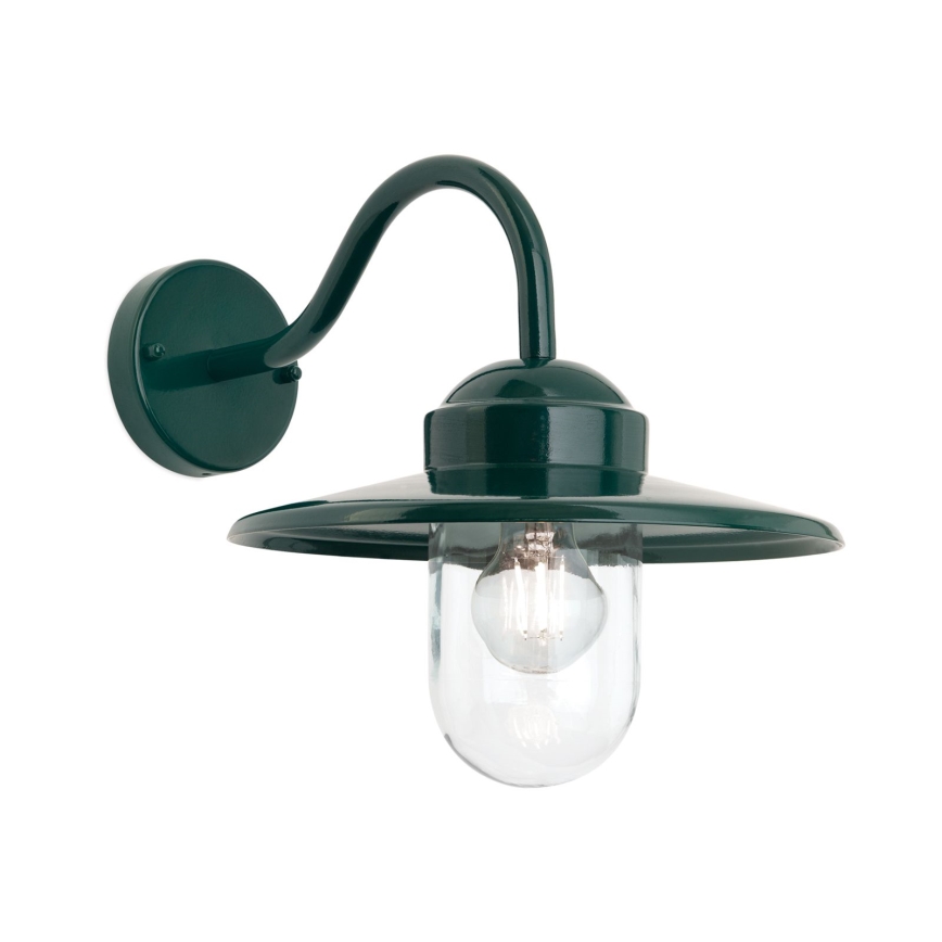 Vanjska zidna lampa EDWARD 1xE27/60W/230V IP44 zelena