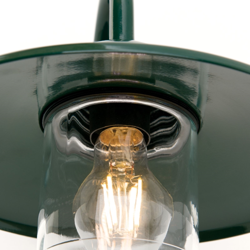 Vanjska zidna lampa EDWARD 1xE27/60W/230V IP44 zelena