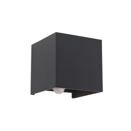 LED Vanjska zidna svjetiljka sa senzorom za pokret i dan/noć CUBE-S LED/13W/230V IP54 antracit