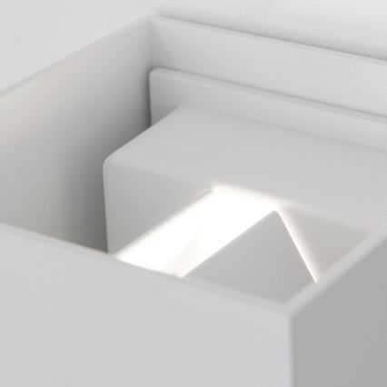 LED Vanjska zidna svjetiljka sa senzorom za pokret i dan/noć CUBE-S LED/13W/230V IP54 bijela