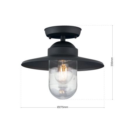 Vanjski nadgradni luster EDWARD 1xE27/60W/230V IP44 crna