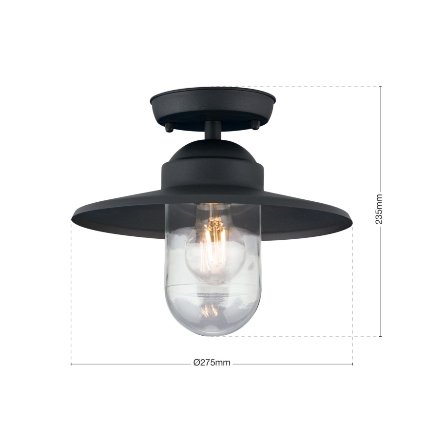 Vanjski nadgradni luster EDWARD 1xE27/60W/230V IP44 crna