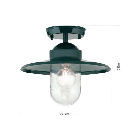 Vanjski nadgradni luster EDWARD 1xE27/60W/230V IP44 zelena