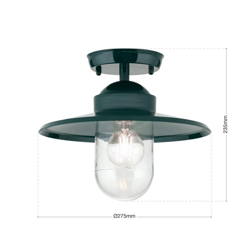 Vanjski nadgradni luster EDWARD 1xE27/60W/230V IP44 zelena