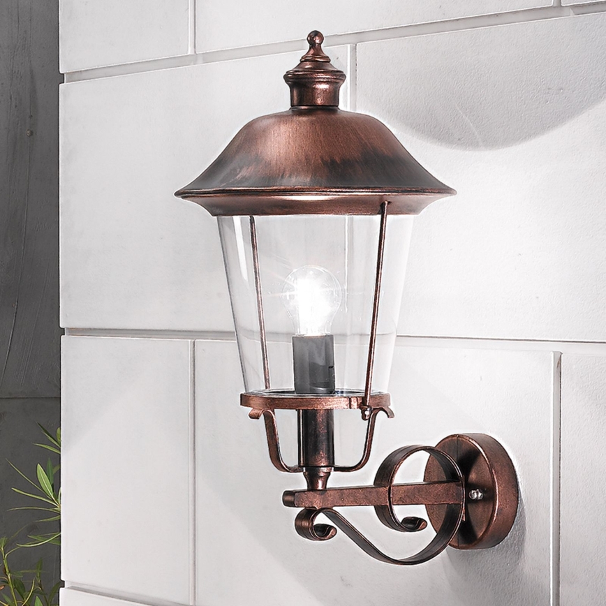 Vanjska zidna lampa KENZO 1xE27/100W/230V IP44 bronca/patina