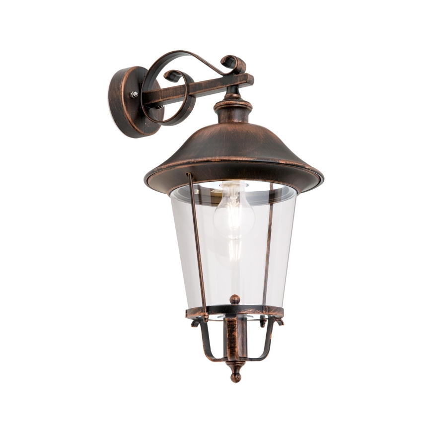 Vanjska zidna lampa KENZO 1xE27/100W/230V IP44 bronca/patina