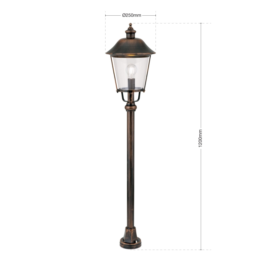 Vanjska lampa KENZO 1xE27/100W/230V IP44 bronca/patina