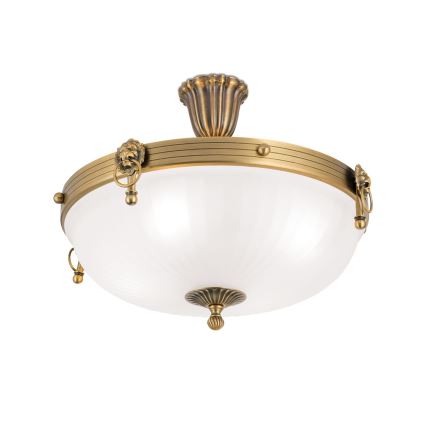 Nadgradni luster ROCCA 4xE27/60W/230V pr. 43 cm bronca/bijela