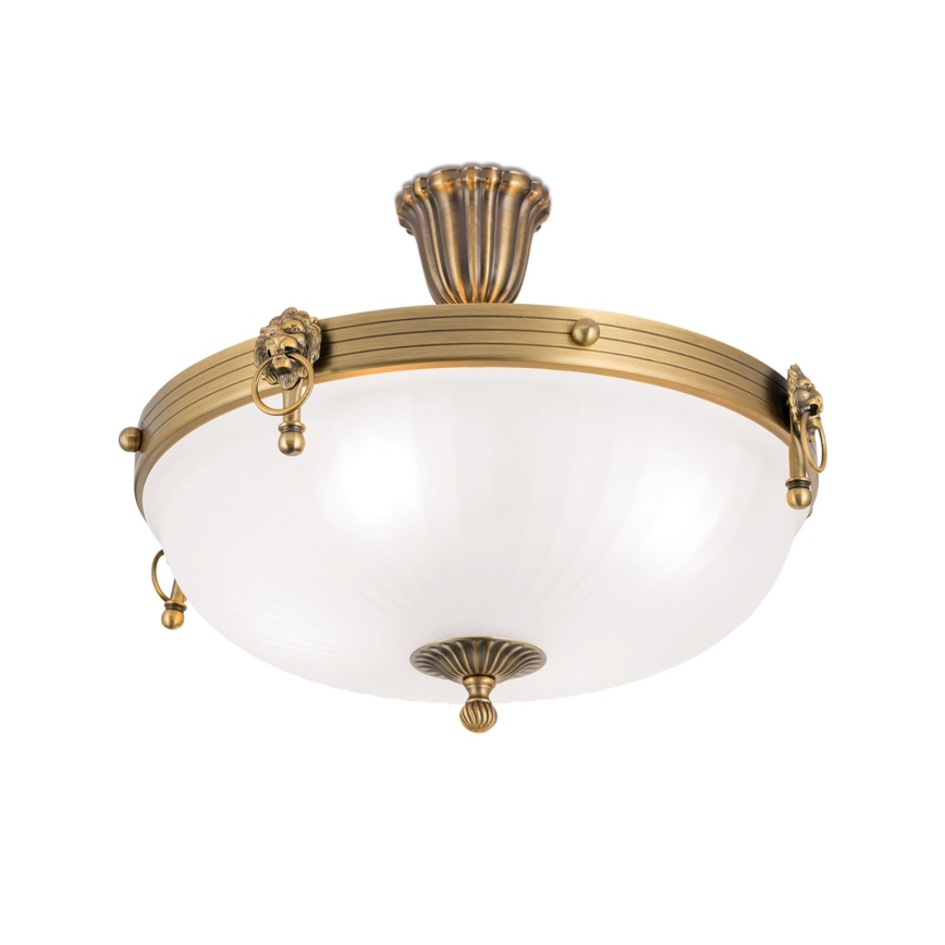 Nadgradni luster ROCCA 4xE27/60W/230V pr. 43 cm bronca/bijela