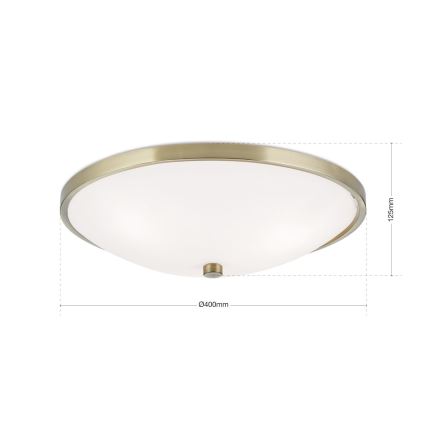 Stropna svjetiljka AIDA 3xE27/60W/230V pr. 40 cm mesing
