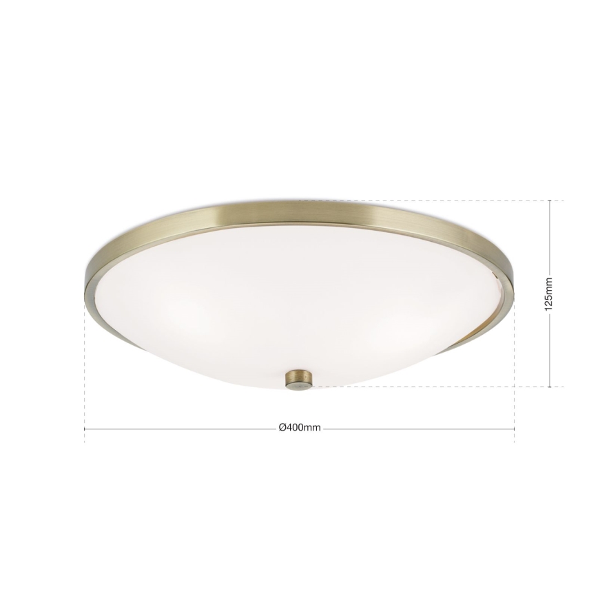 Stropna svjetiljka AIDA 3xE27/60W/230V pr. 40 cm mesing