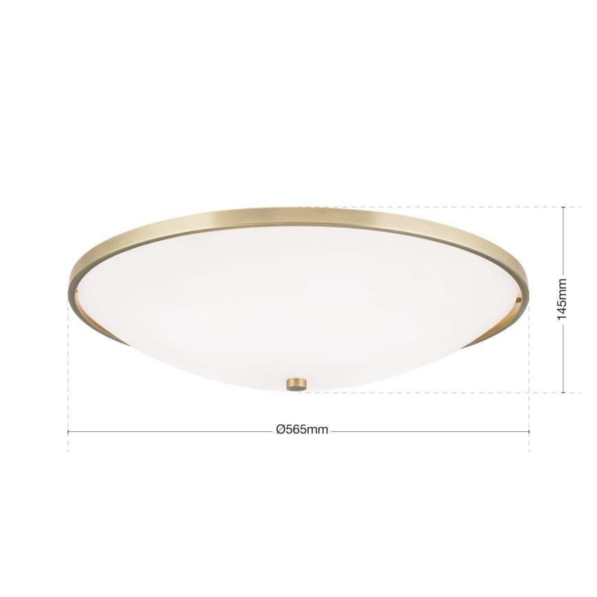 Stropna svjetiljka AIDA 5xE27/60W/230V pr. 56,5 cm mesing
